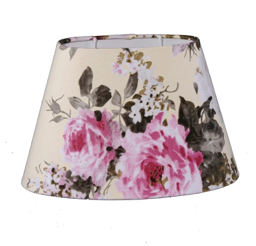 Eleganter Lampenschirm mit Rosen- und Blumenmotiven - Bild 2