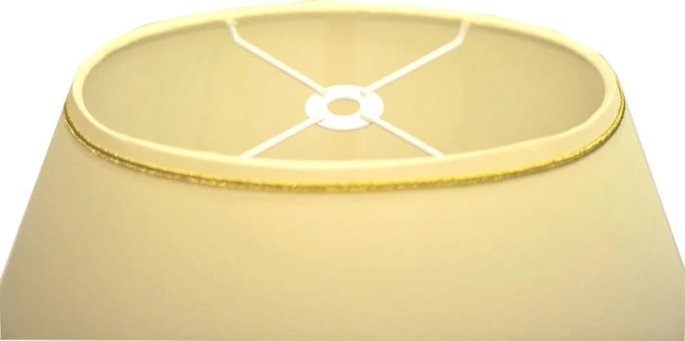 Dirk Davids Leuchten GmbH Lampenschirm Oval Creme Gold Soutache
