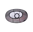 Dirk Davids Leuchten Lampenschirm Oval Leinen Rot Schwarz E27 Bild 1