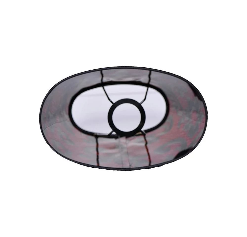 Dirk Davids Leuchten Lampenschirm Oval Leinen Rot Schwarz E27