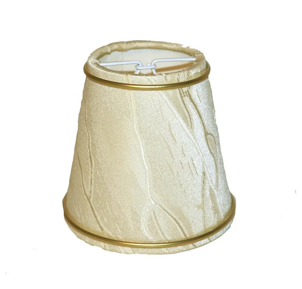 Dirk Davids Leuchten GmbH Lampenschirm Aufstecker Struktur Beige Goldprofil - Bild 2