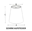 Dirk Davids Leuchten GmbH Lampenschirm Aufstecker Struktur Beige Goldprofil Bild 3