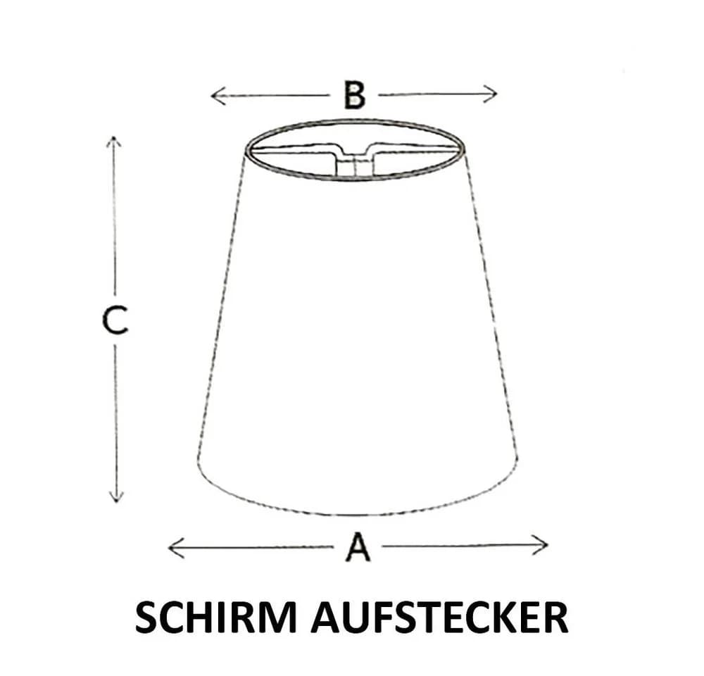 Dirk Davids Leuchten GmbH Lampenschirm Aufstecker Struktur Beige Goldprofil - Bild 3