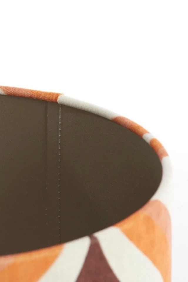Dirk Davids Leuchten Lampenschirm Zylinder Velours Retro Orange Braun