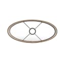 Dirk Davids Leuchten Lampenschirm Oval Textil Samt-Optik Beige Taupe Bild 4