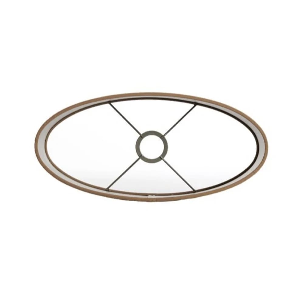 Dirk Davids Leuchten Lampenschirm Oval Textil Samt-Optik Beige Taupe - Bild 4