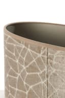 Dirk Davids Leuchten Lampenschirm Oval Textil Samt-Optik Beige Taupe Bild 5
