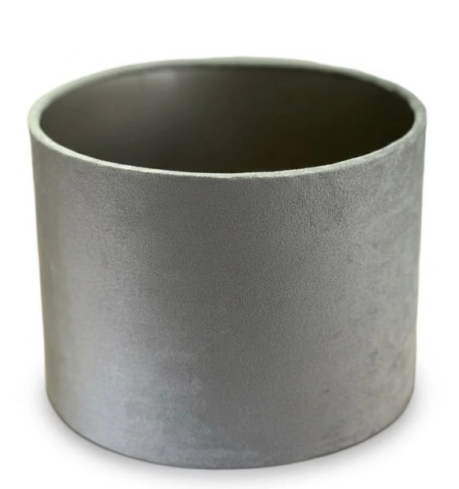 Dirk Davids Leuchten Lampenschirm Zylinder Velours Grau Taupe - Bild 2