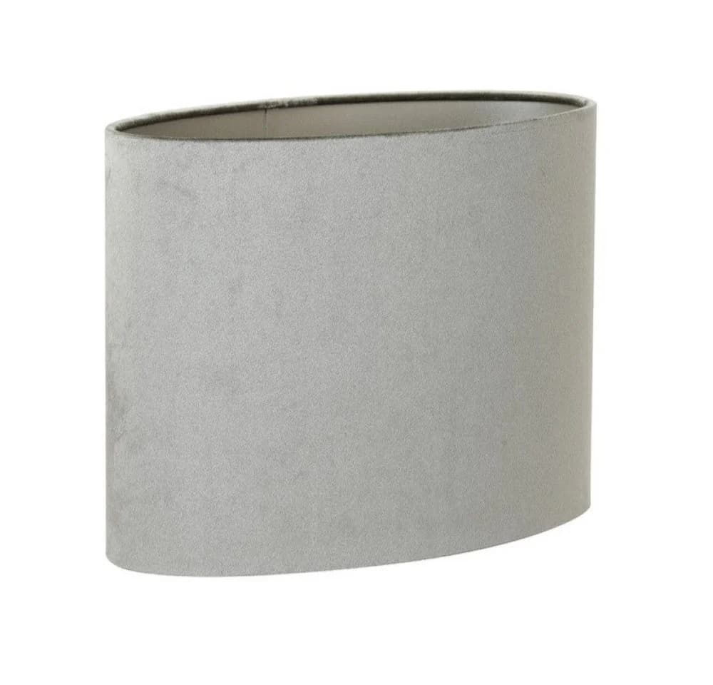 Dirk Davids Leuchten Lampenschirm Oval Velours Taupe