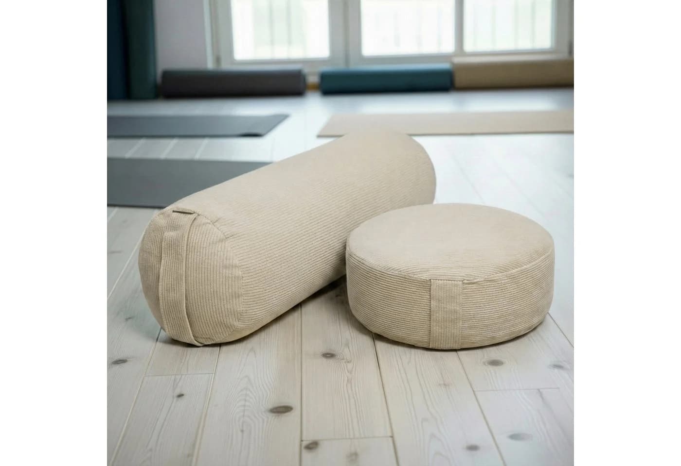 Yogistar Yogakissen Yoga-Set Velvet Cord Meditationskissen & Yin-Bolster - Bild 2