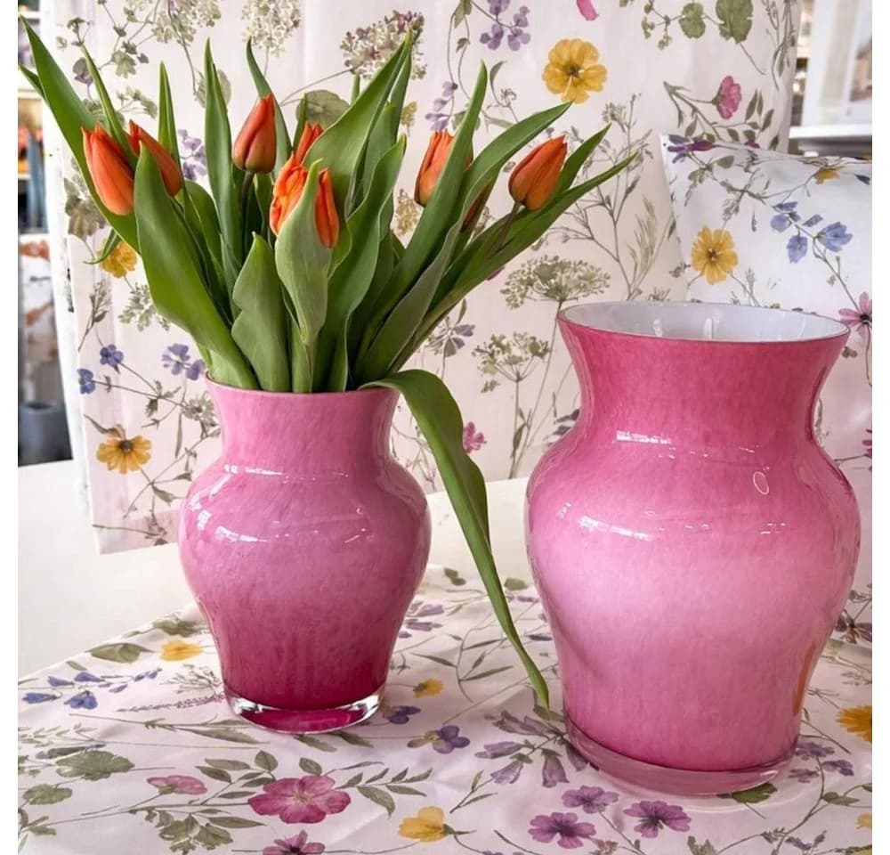 Paul Nagel Viola Vase Dekovase Glas Rosa