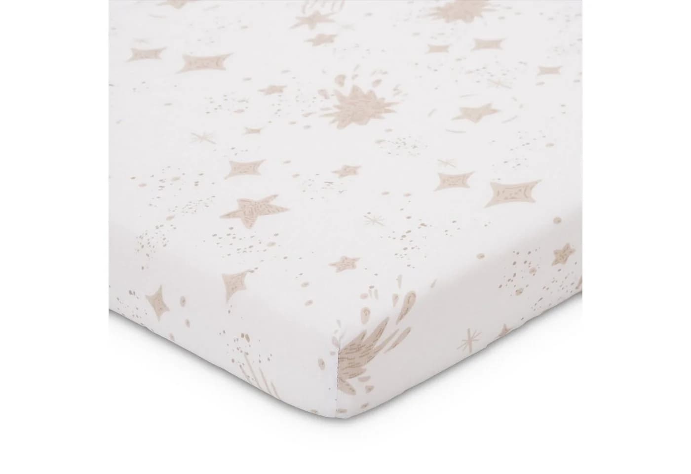 FabiMax Spannbettlaken für Laufgitter, Jersey Bio Baumwolle Beige/Weiß - Bild 2