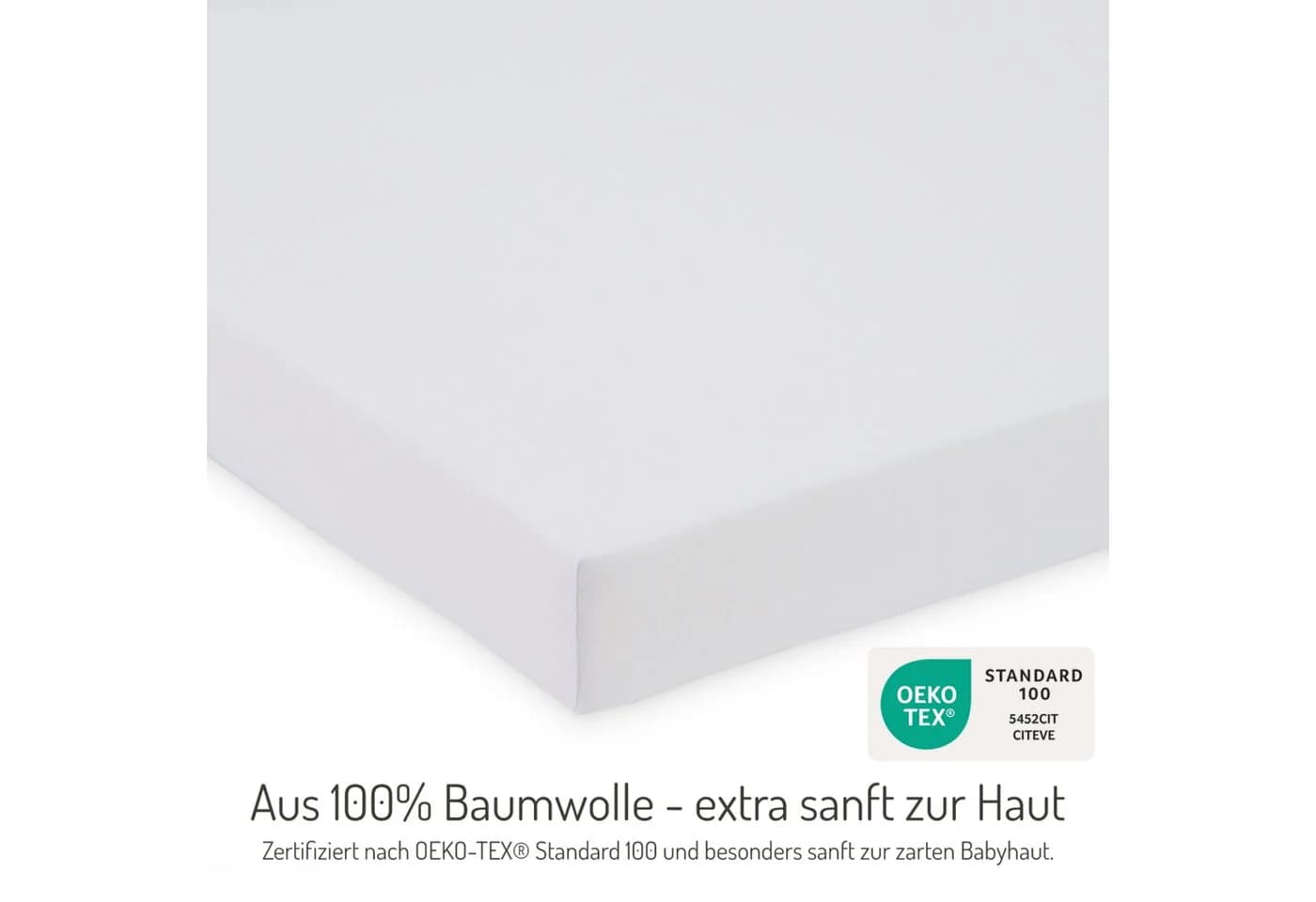FabiMax Spannbettlaken Grau Wolken 100% Baumwolle Jersey - Bild 3