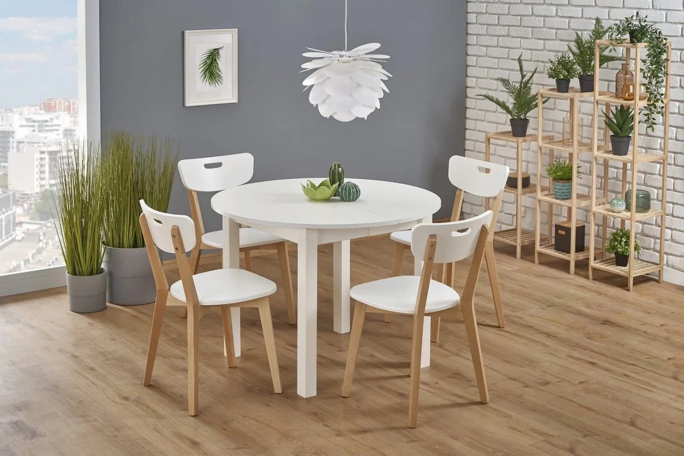 FabiMax Lenio 4-Fußstuhl Buche MDF Skandi-Stil