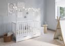 FabiMax Kinderbett Hausbett Schlafmütze Weiß Massivholz Bild 2