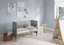 FabiMax Babybett Nachteule Grau Natur Höhenverstellbar Umbaubar Bild 1