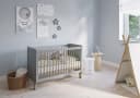 FabiMax Babybett Nachteule Grau Natur Höhenverstellbar Umbaubar Bild 2