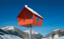 Radius Vogelhaus Piep Show XXL Pulverbeschichteter Stahl Aluminium Orange Bild 1