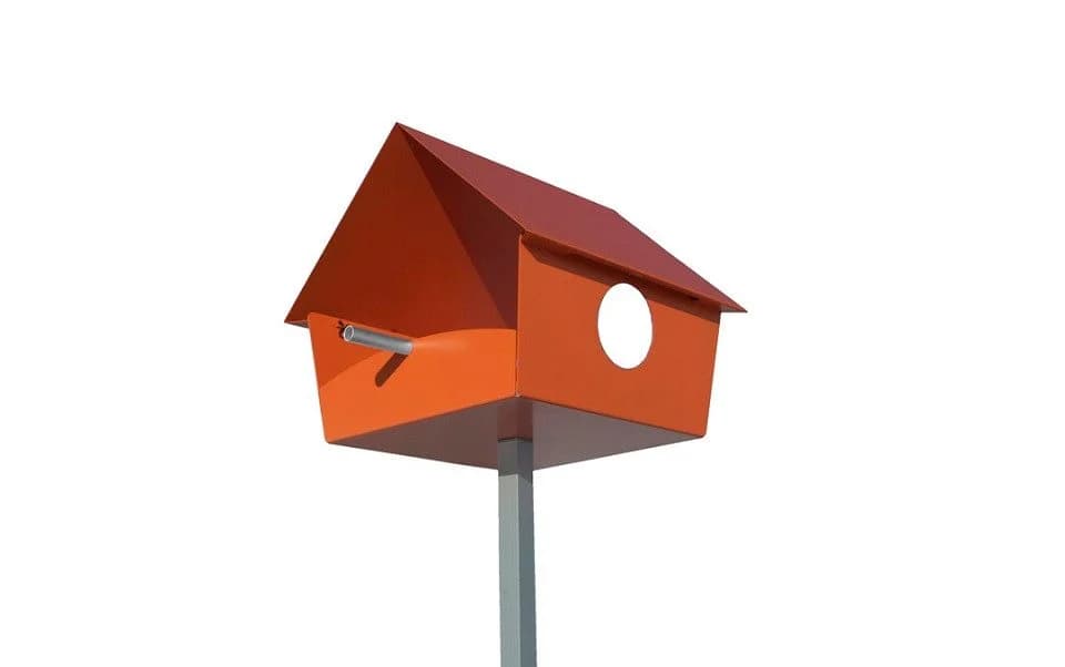 Radius Vogelhaus Piep Show XXL Pulverbeschichteter Stahl Aluminium Orange - Bild 2