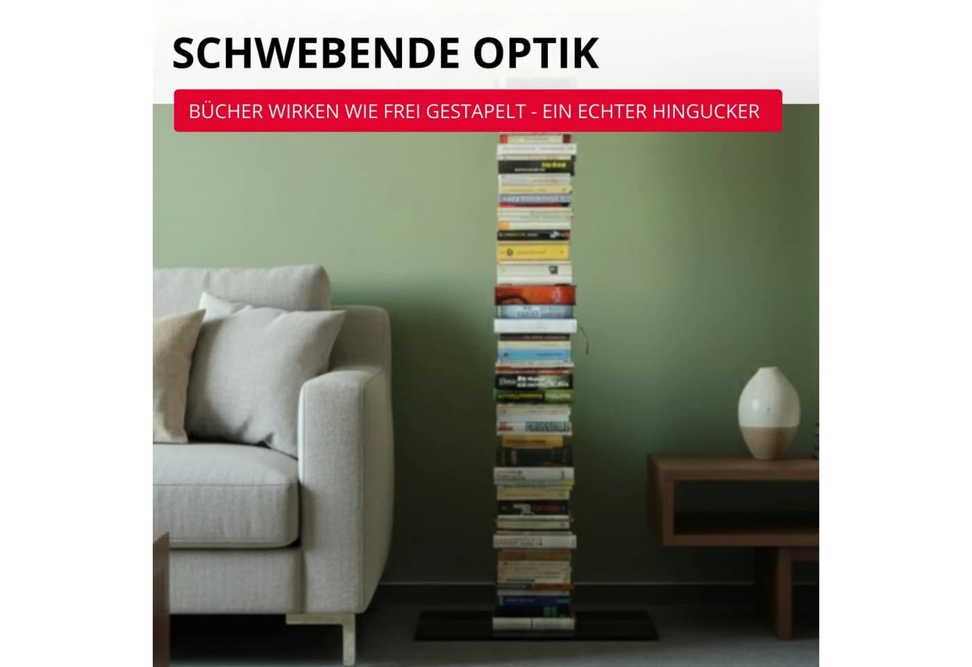 Radius Booksbaum 2 Stand groß Bücherregal Schwarz - Bild 4