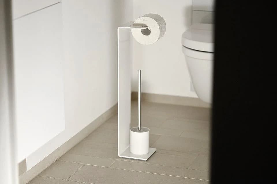 Radius WC-Garnitur Puro Toilettenbutler Aluminium Schwarz/Weiß