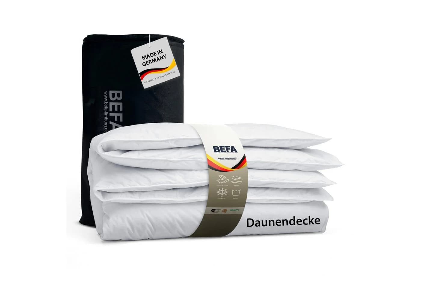 BEFA NATUR Daunenbettdecke 60/40 Premium Ganzjahresdecke Weiß - Bild 2