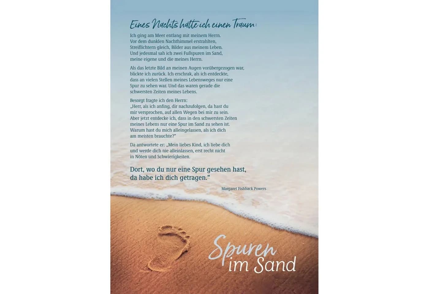 BRUNNEN Poster Spuren im Sand - Stimmungsdruck