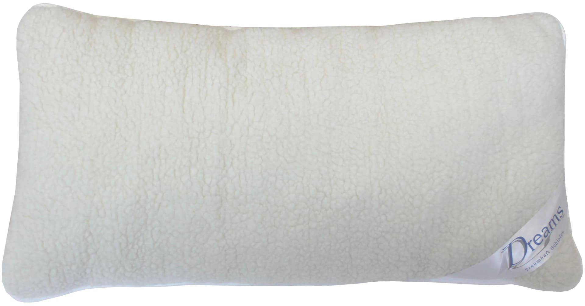 DREAMS Kuschelflor Doubleface Kopfkissen Weiß 40x80cm