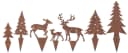DREAMS Weihnachtsfigur Waldszene 7-tlg. Gartenstecker Rostoptik Braun Bild 2