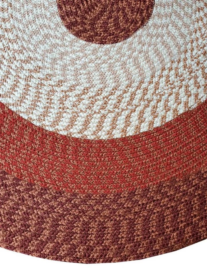 DREAMS Flecht-Teppich Orange Terra Handgefertigt Flachgewebt