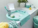 Rotho Babydesign Kinder Waschbecken Grün mit Spiegel und Zahnputzbecher Bild 5