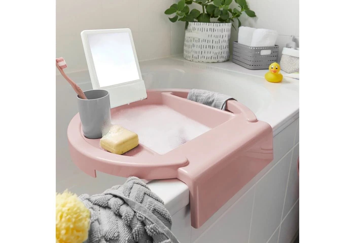 Rotho Babydesign Kinder Waschbecken Rosa mit Spiegel