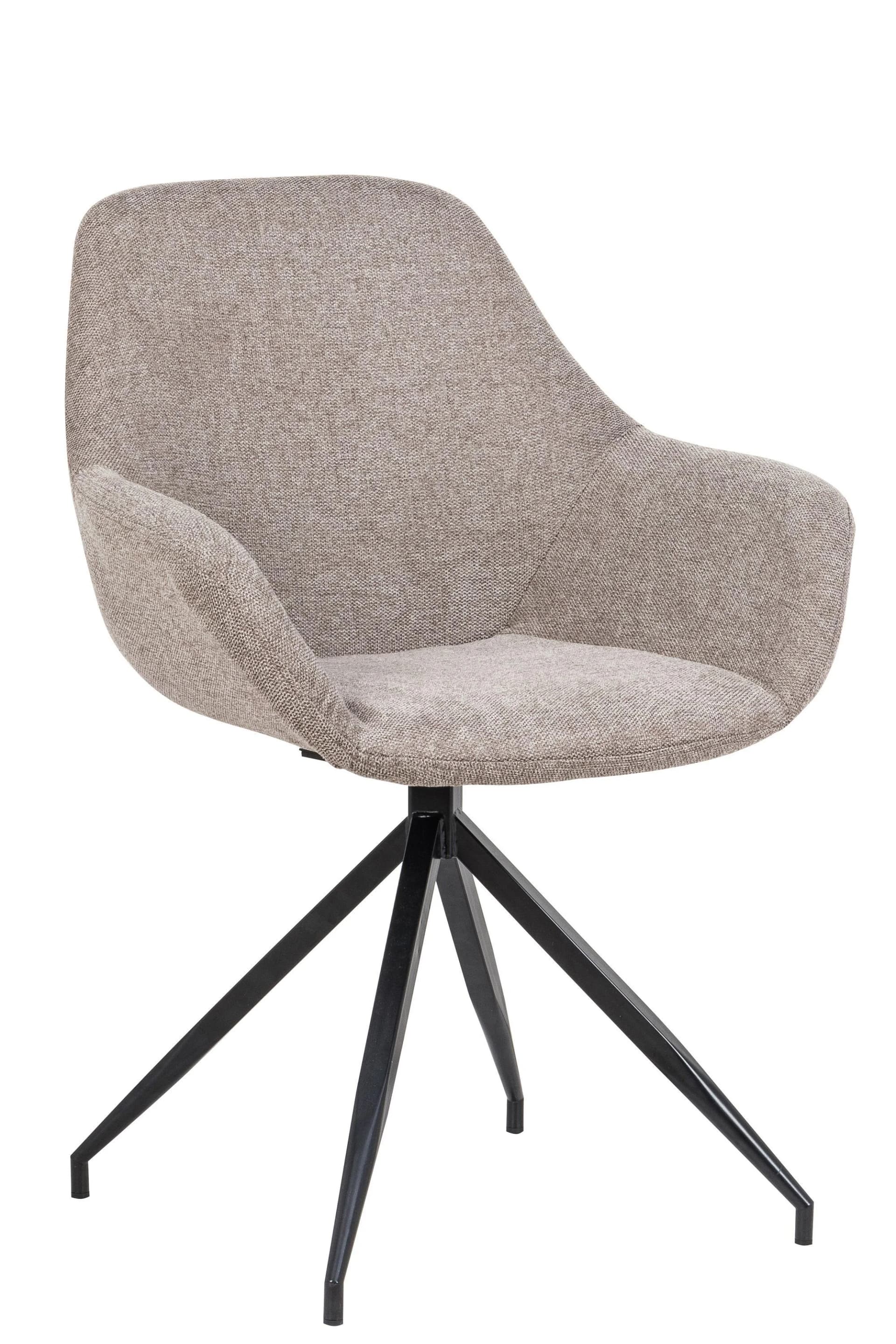 WOLF MÖBEL Sessel HUDSON Taupe Schwarz Drehbar
