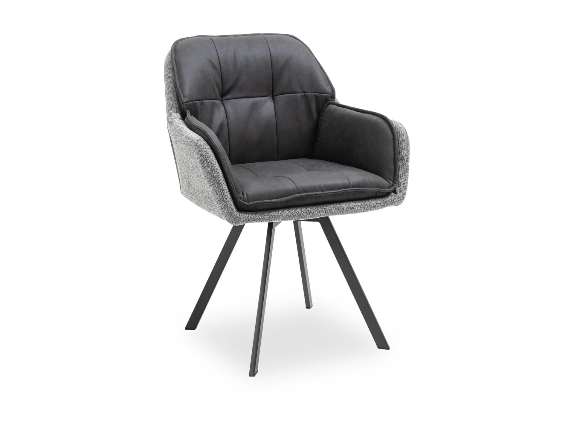 WOLF MÖBEL Sessel LUKAS Schwarz Polyester Metall