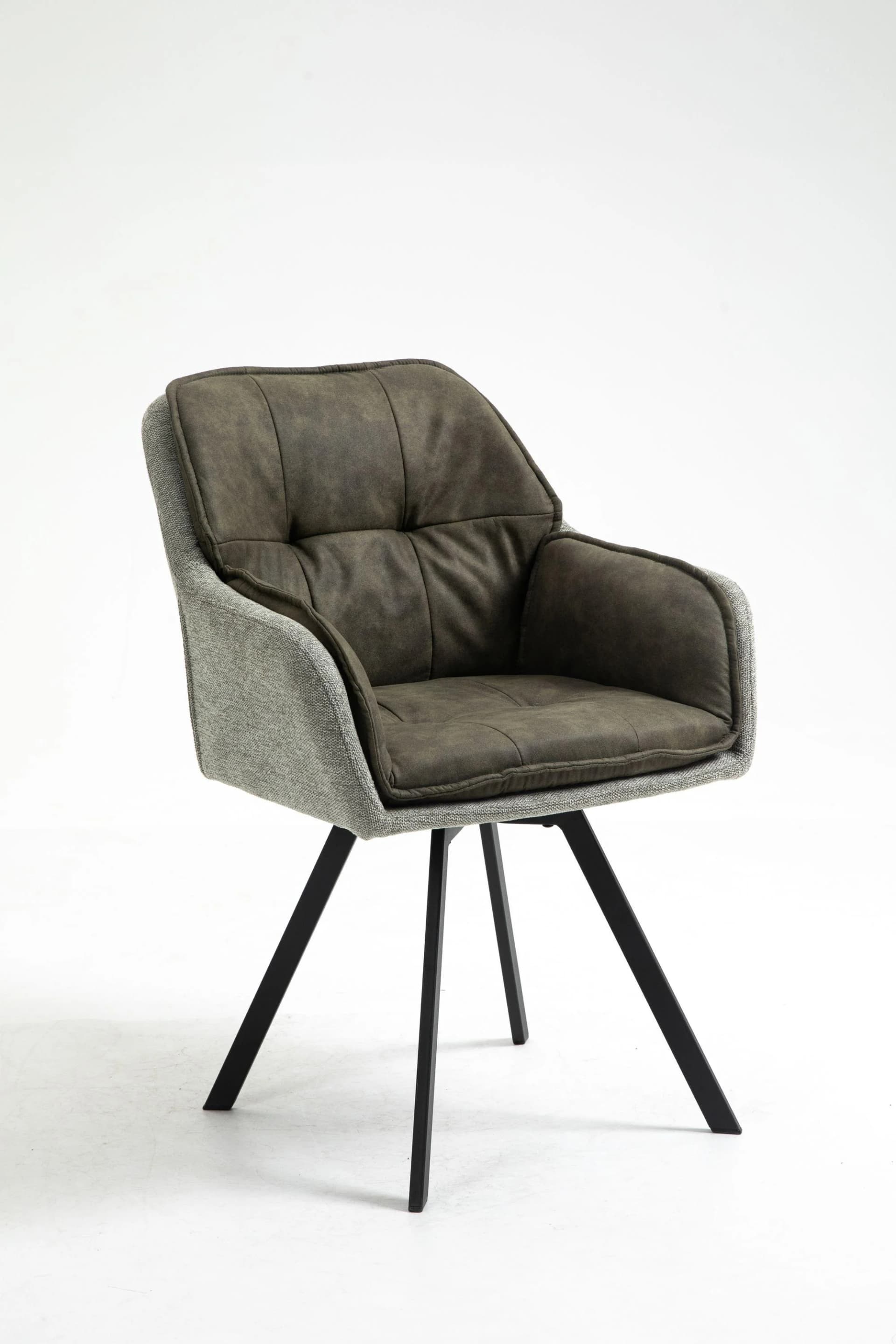 WOLF MÖBEL Sessel LUKAS Schwarz Polyester Metall