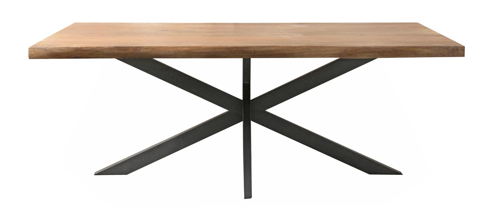 WOLF MÖBEL Esstisch LIVE EDGE Mango massiv Schwarz