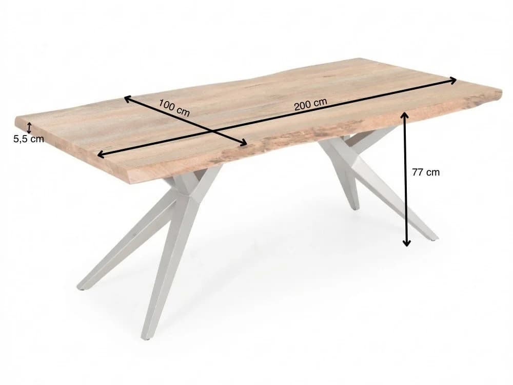 WOLF MÖBEL Esstisch Mango Baumkante 200x100 cm - Bild 5