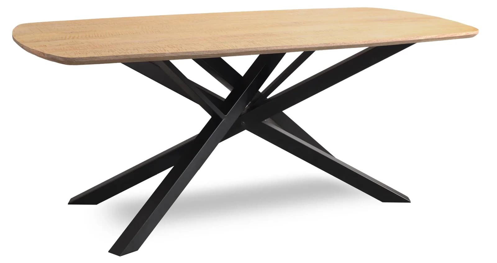 WOLF MÖBEL Esstisch Oval Beige Mango massiv