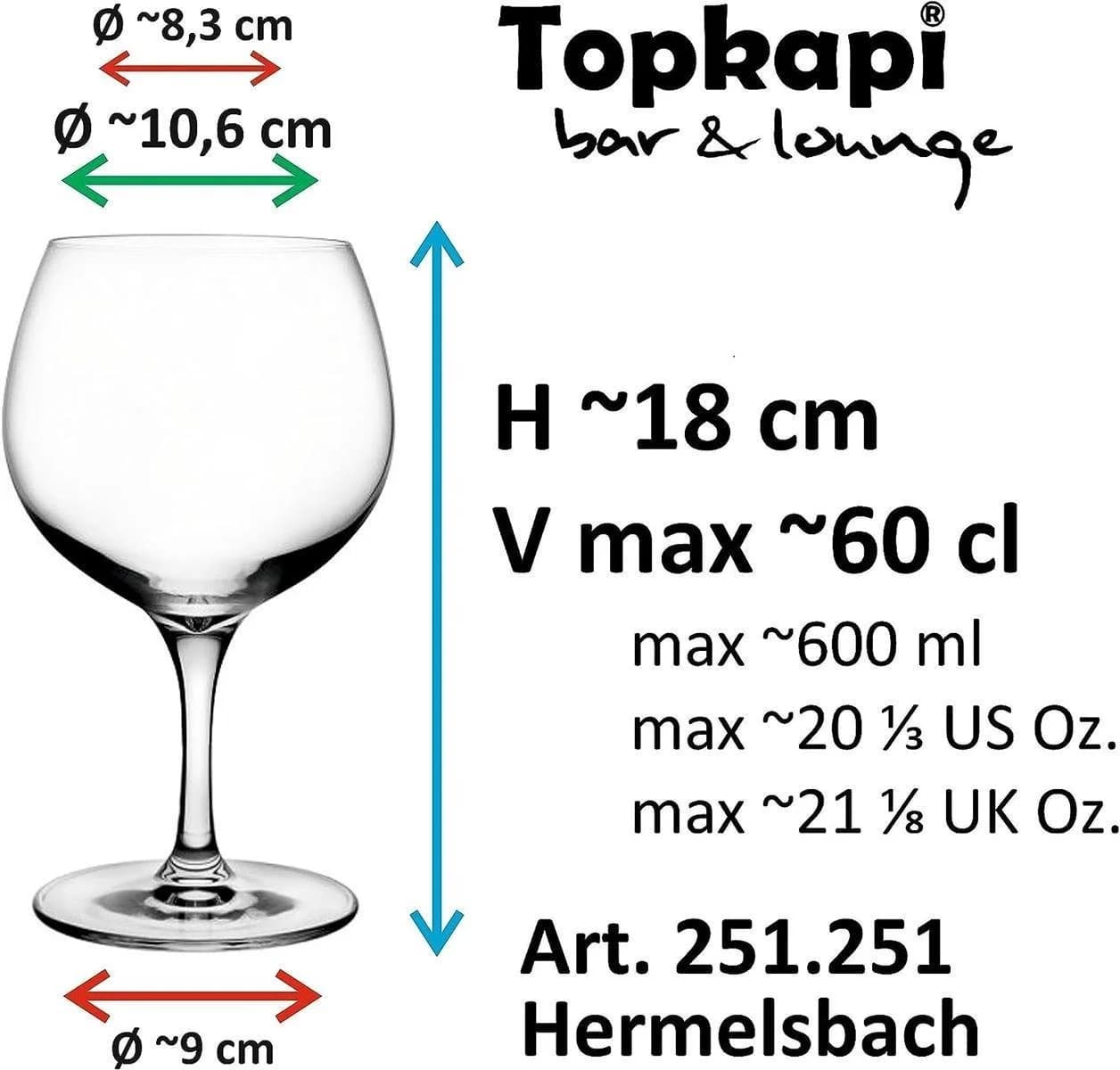 Topkapi elite Aperol Spritz Glas Hermelsbach XL 6er Set Kristallglas - Bild 3