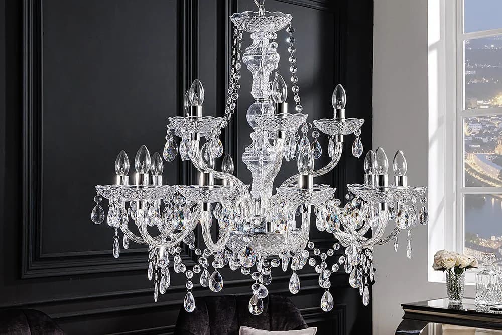 riess-ambiente Kronleuchter CRYSTAL 80cm klar Barock Design
