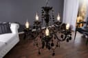 riess-ambiente Kronleuchter BLACK CRYSTAL 55cm Schwarz Barock Design Bild 1