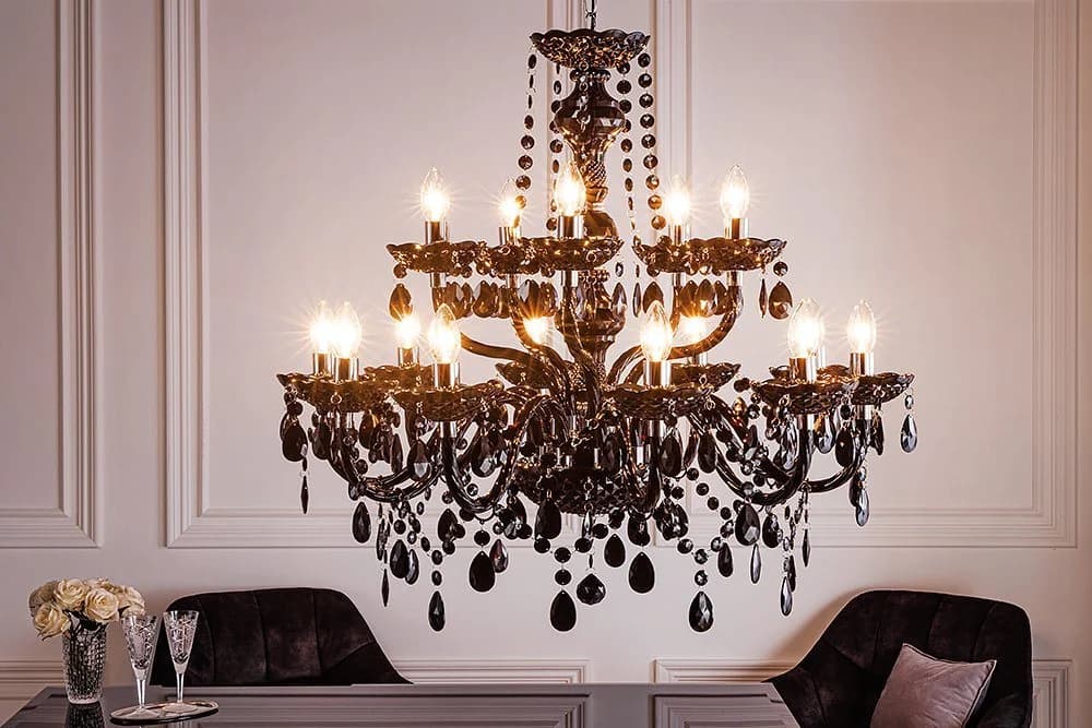 riess-ambiente Kronleuchter BLACK CRYSTAL XL Schwarz Barock Design - Bild 2