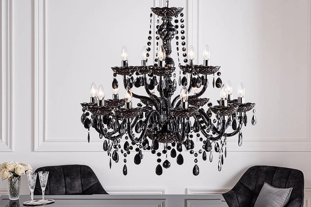 riess-ambiente Kronleuchter BLACK CRYSTAL XL Schwarz Barock Design - Bild 3
