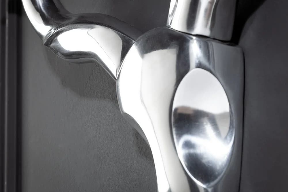 riess-ambiente Wanddekoobjekt STYLE ROCKS 53cm silber Aluminium - Bild 4