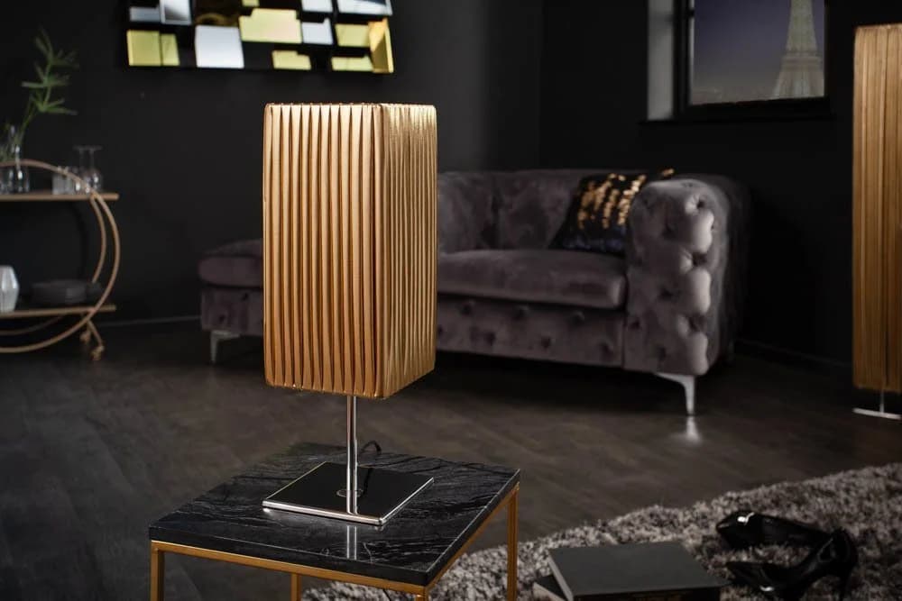 riess-ambiente Tischleuchte PARIS 43cm Gold Silber Modern Design