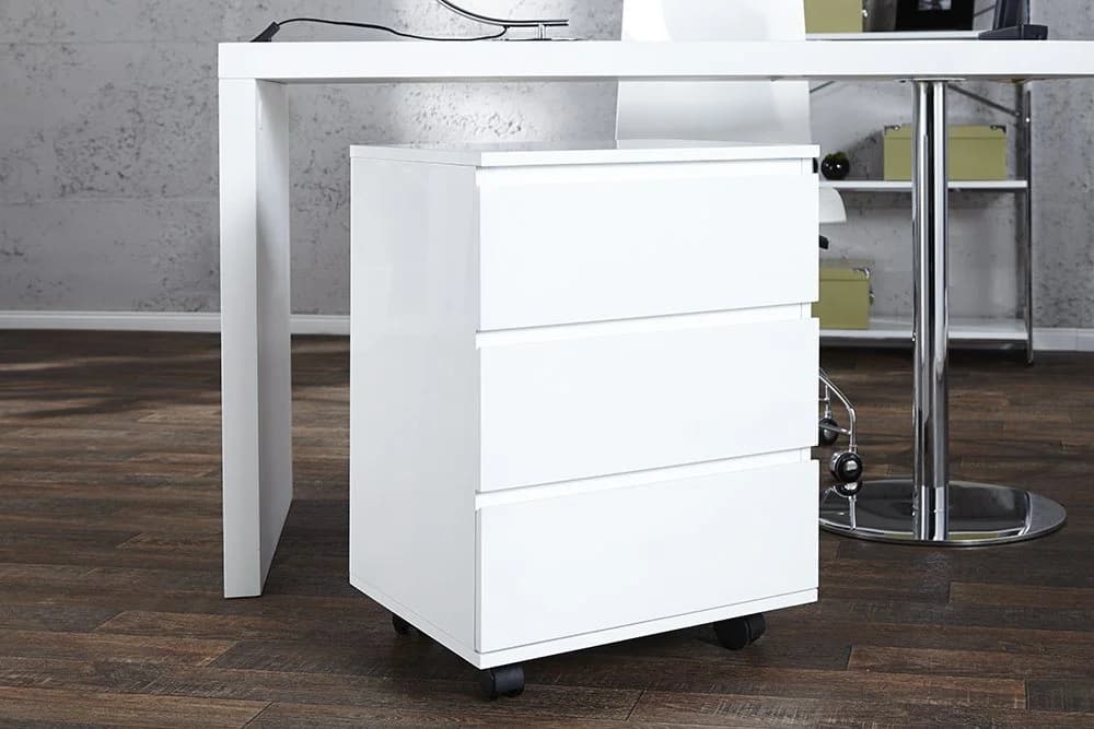 riess-ambiente Rollcontainer BIG DEAL Weiß Hochglanz 3 Schubladen Modern - Bild 2