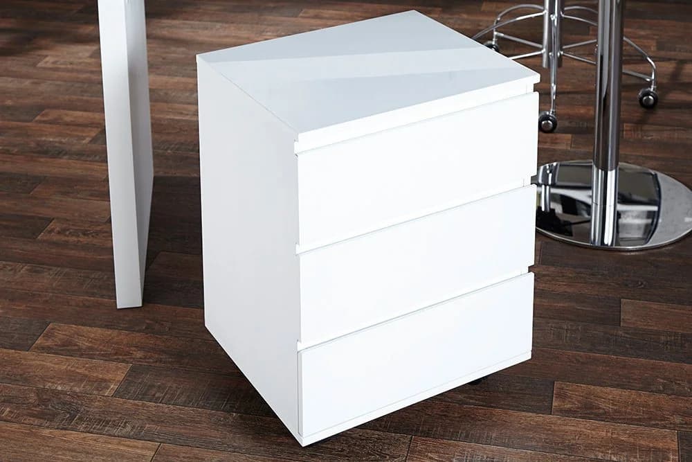 riess-ambiente Rollcontainer BIG DEAL Weiß Hochglanz 3 Schubladen Modern - Bild 4