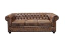 riess-ambiente Chesterfield 3-Sitzer Sofa antik braun Microfaser Bild 2