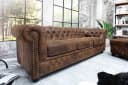 riess-ambiente Chesterfield 3-Sitzer Sofa antik braun Microfaser Bild 3