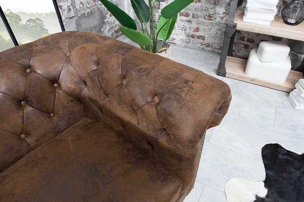 riess-ambiente Chesterfield Sessel 110cm Antik Braun Federkern - Bild 5